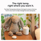 Google Nest Learning Thermostat (4th gen) + Nest Temperature Sensor (2nd gen) - Obsidian