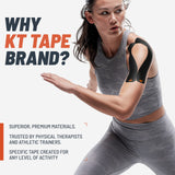KT Tape, Original Cotton, Elastic Kinesiology Athletic Tape, 150 Precut 10” Strips, Beige
