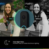 Chamberlain myQ Video Doorbell | 2K Camera, Battery/Wired, Color Night Vision, Live with 2-Way Talk, Motion Detection & Real-Time Alerts, 150 Deg Wide View, Black