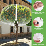 15'*15' Large Fruit Tree Netting for Squirrels and Birds with Drawstring, Insect Bird Netting Pest Barrier for Garden Protection (White)