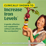MegaFood Blood Builder Iron Supplement Clinically Shown to Increase Iron Levels Without Side Effects, Vegan Supplement For Women with Vitamin C, Vitamin B12 & Folic Acid, 180 Tablets