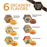 TORTUGA Provenance Rum Cake Variety Pack – 4 oz. - 6 Pack - The Perfect Premium Gourmet Gift for Stocking Stuffers, Gift Baskets, and Christmas Gifts - Great Mini Cakes for Delivery