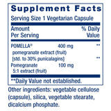 Life Extension Pomegranate Fruit Extract, 500 mg, antioxidant polyphenols for Cardiovascular Health, superfood, Gluten Free, Non-GMO, Vegetarian, 30 Capsules