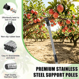 4 Set Adjustable Tree Branch Support, 18"-60" Tree Support Pole with Crutch