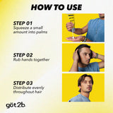 Got2B Glued Styling Spiking Hair Gel, 6 oz tubes - 2 + Travel 1.25 oz tube