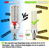 ALIDE E12 10W 6000K LED Candelabra Bulbs 100w Equivalent 1200lm 0.73 * 3.15inch, Non-dimmable, 5Pack
