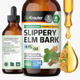 BIO KRAUTER Slippery Elm Bark Drops - Ulmus Rubra Slippery Elm for Women and Men - Respiratory & Digestive Support - Vegan, Alcohol & Sugar Free Extract - 4 Fl.Oz.