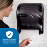 San Jamar Ocean Essence Tear-N-Dry Paper Towel Dispenser, Storage Solution for Bathroom and Kitchen, 14.44" x 11.75" x 9.13", 1 Count, Black Pearl