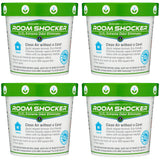 Biocide Systems Room Shocker Strong Odor Eliminator for Home & Office, Eco-Friendly Chlorine Dioxide Odor Bomb for House Interior Up to 400 Square Feet of Floor Space (4-Pack)