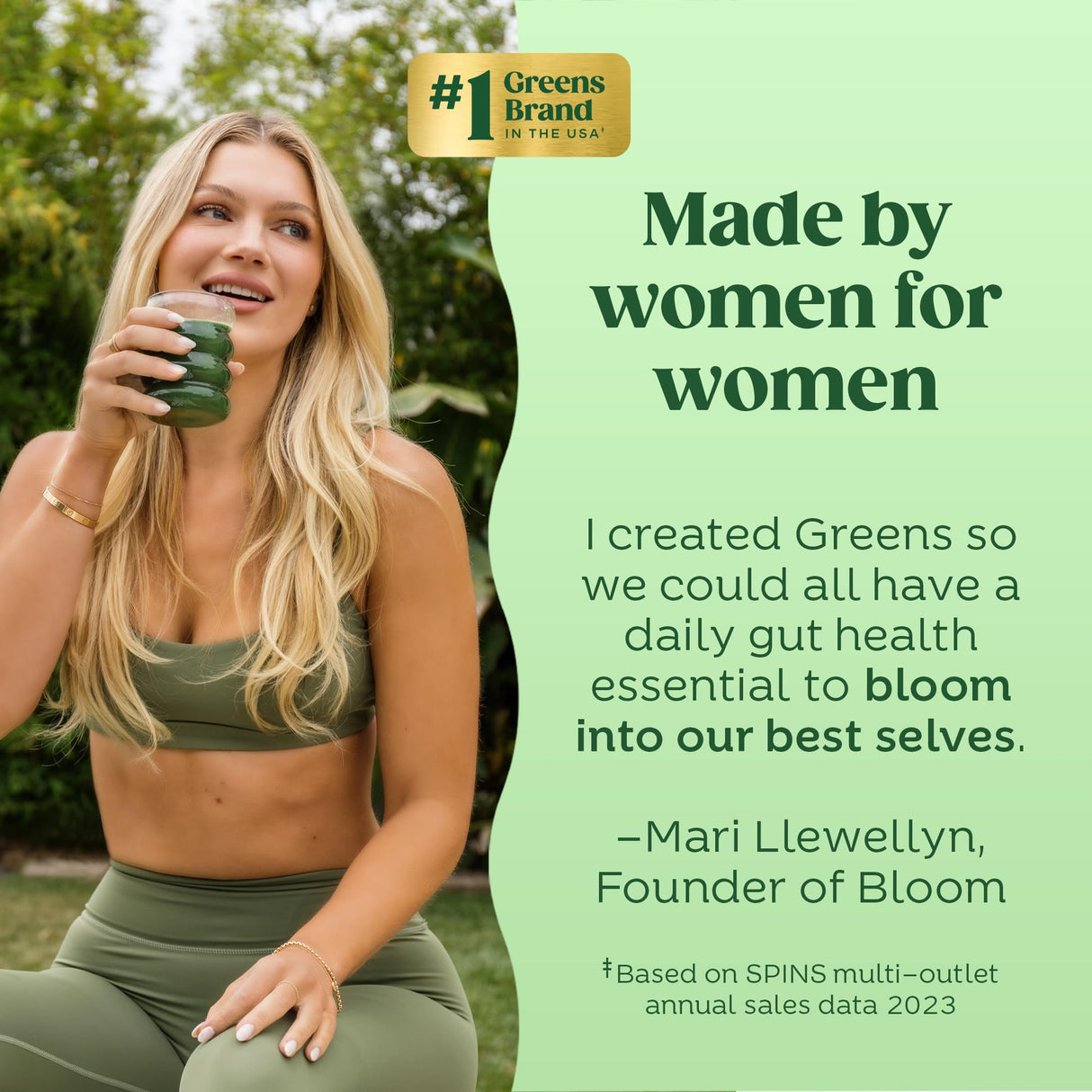 Bloom Nutrition Superfood Greens Powder, Digestive Enzymes with Probiotics and Prebiotics, Gut Health, Bloating Relief for Women, Chlorella, Green Juice Mix with Beet Root Powder, 25 SVG, Apple Cider