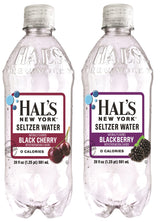 Hal's New York Seltzer Carbonated Flavored Sparkling Water, Multiflavored Variety Sampler Pack, Zero Sugar, Zero Calorie, Zero Carbs, 20 Fl Oz (Cherry Berry Variety Pack, Pack of 24)