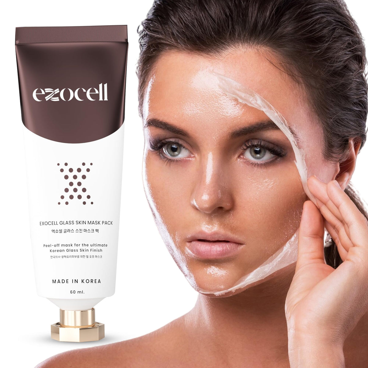 Exocell Glass Skin Mask Pack, Korean Peel-Off Mask for Ultimate Glossy ...