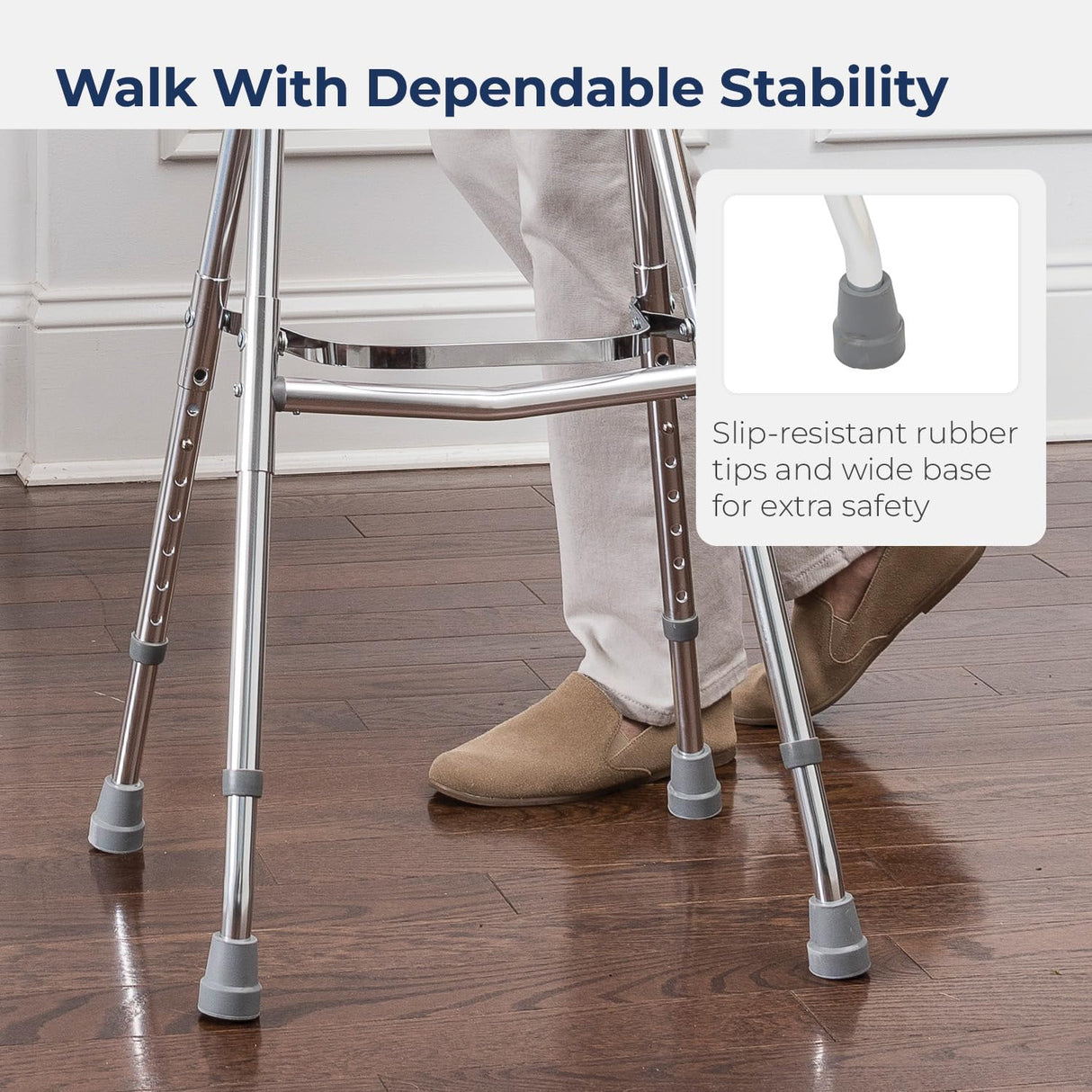 Drive Medical Side Style Hemi One Arm Walker, Chrome, Adult