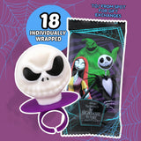 The Nightmare Before Christmas Lollipop Rings, Individually Wrapped Decorated Suckers, Halloween 2025 Candy, 18 Count