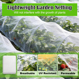 13'x32.8' Garden Netting for Strawberry Plants HDPE Fine Strawberry Bird Netting for Raised Bed Row Cover Screen Mesh Net for Fruit Tree Vegetable Flowers Large Area Garden Protection
