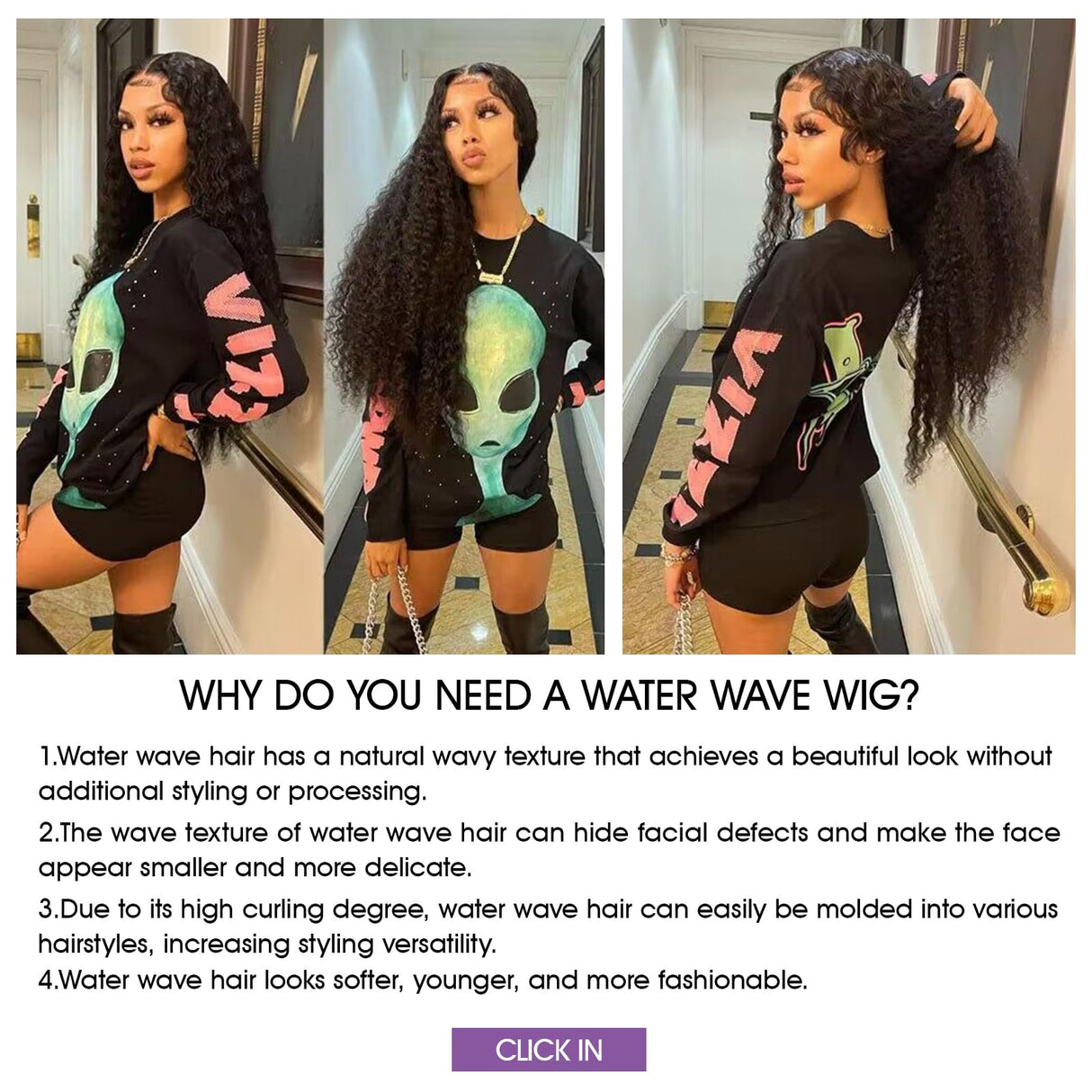 Lemoda 210% Density 13x6 Full Lace Frontal Virgin Human Hair Wigs 12A Water Wave 13x6 HD Lace Front Wigs Deep Wave Human Hair Wig Wet and Wavy Wig Pre Plucked With Natural Hairline 26Inch