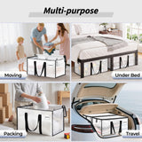8 Pack Extra Large Clothes Storage Bins with Lids, Clear