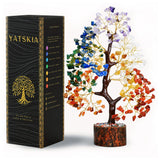 YATSKIA 7 Chakra Tree of Life - Crystals and Healing Stones | Birthday Gifts for Women| Crystal Tree for Positive Energy | Home & Office Decor | Gifts for Mom