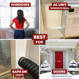 XFasten Transparent Window Weather Stripping Tape 2”x30yds (3-Pack Total 90yds), No Residue Insulation Tape for Windows and Doors, Winter Window Seal