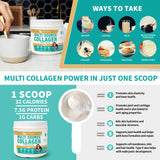 CB Supplements Multi Collagen Protein – Hydrolyzed Collagen for Joint, Skin, Gut, Hair & Nail Health – Vanilla Flavored Powder with Types I, II, III, V & X – Grass-Fed & Clean – 58 Servings