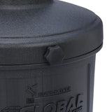 Global Industrial Large Capacity Free Standing Outdoor Ashtray with Round Base, 15" Diameter x 39"H, 5 Gallon Capacity Cigarette Receptacle, Plastic, Black