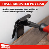 Goldblatt Trim Removal Tool, 3-Inch Baseboard Removal Tool for No-damage the surface, Heavy Duty Pry Bar Removal Multi-Tool for Carpet Tack Strip, Baseboard, Molding, Siding and Flooring Removal