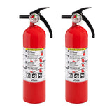 Kidde Smoke Detector with LED Indicators, Fire Extinguisher for Home 1-A:10-B:C Dry Chemical Extinguisher 2 Pack