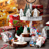 PullCrease 8 Pcs Christmas Ceramics Gnome to Paint Ready to Painting Your Own Gnome Statues DIY Unpainted Ceramics Paintable Figurines Kit Crafts with Brush Palette for Boys Girls