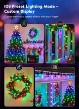 Brightown Smart C9 Christmas Lights Outdoor, 100 LED RGB C9 String Light with Remote, App Control, Music Sync, Connectable Waterproof Christmas Lights for House Tree Patio Holiday Xmas Decor