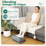 Snailax Heated Foot Rest Under Desk at Work, Desk Foot Stool with Heat & Vibration Massage, Adjustable Height, 2 Heat Levels Foot Warmer Feet Heater for Office Chair, Gaming Home Use