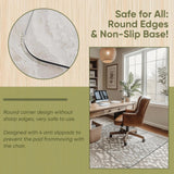 Furnbar Office Chair Mat for Carpet & Hardwood, Upgraded 29" x 42" Dual Use Tempered Glass Chair Mat for Chair and Footrest Under Desk