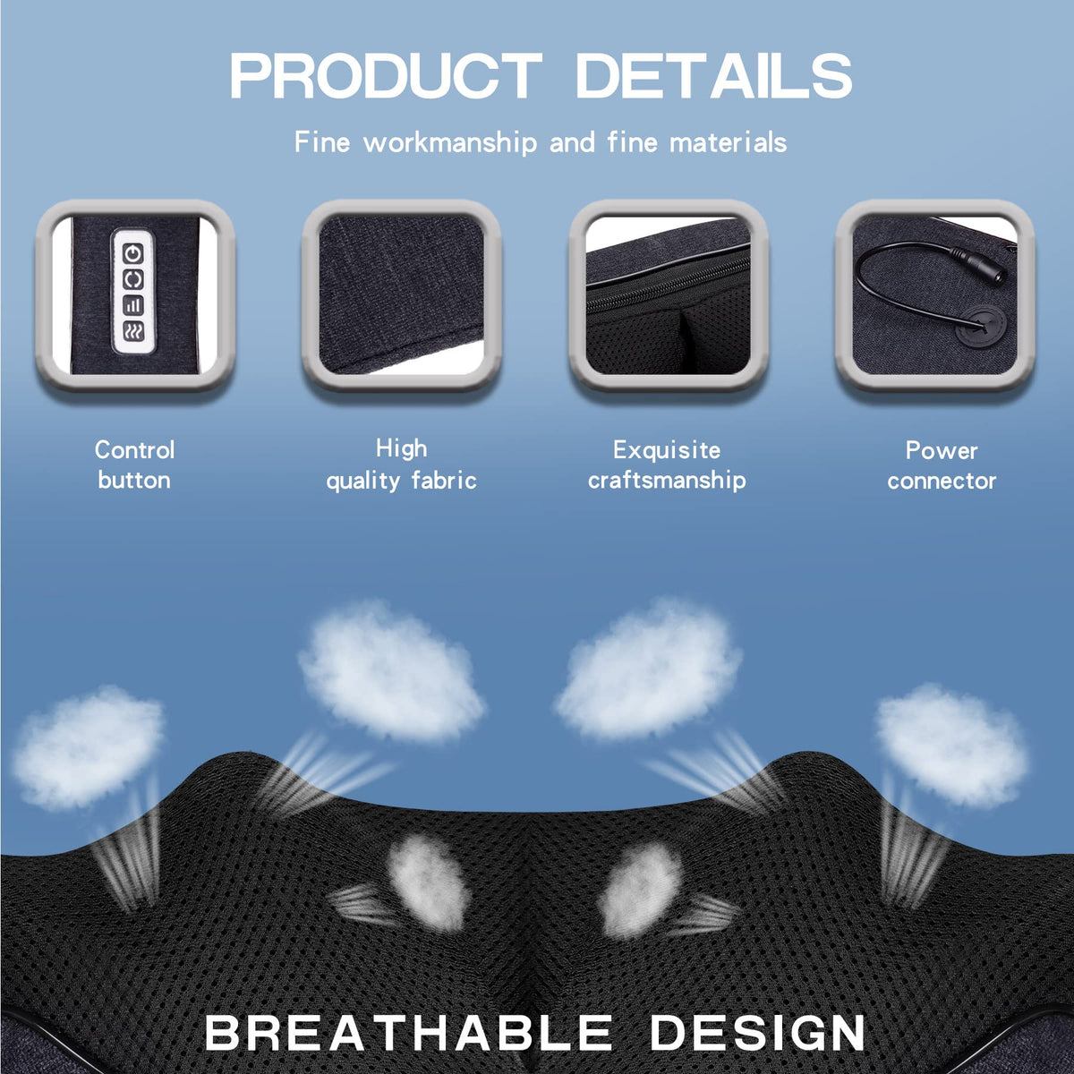 Mo Cuishle Women Men Gifts, Shiatsu Back Shoulder & Neck Massager with Heat