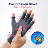 FEATOL Carpal Tunnel Wrist Brace & Compression Arthritis Glove Set For Women- Short Wrist Brace Daytime Support- Pain Relief For Work, Typing, Tendonitis, Sprains- Left Hand, Large