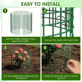 10 Pack Plant Protectors from Animals | 30PCS 13"x13" Metal Wire Mesh Garden Plant Cages for Gardening Supplies | Chicken Wire Cloche Plant Protectors for Rabbits Chickens Ducks