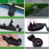 100Pcs Shade Cloth Clips, Black Plastic Heavy Duty Sun Shade Clips for Sun Shade Net, Gardening Shade Cloth, Anti Bird Netting, Removable & Reusable Windproof Awning Clamp (Black-100PCS)