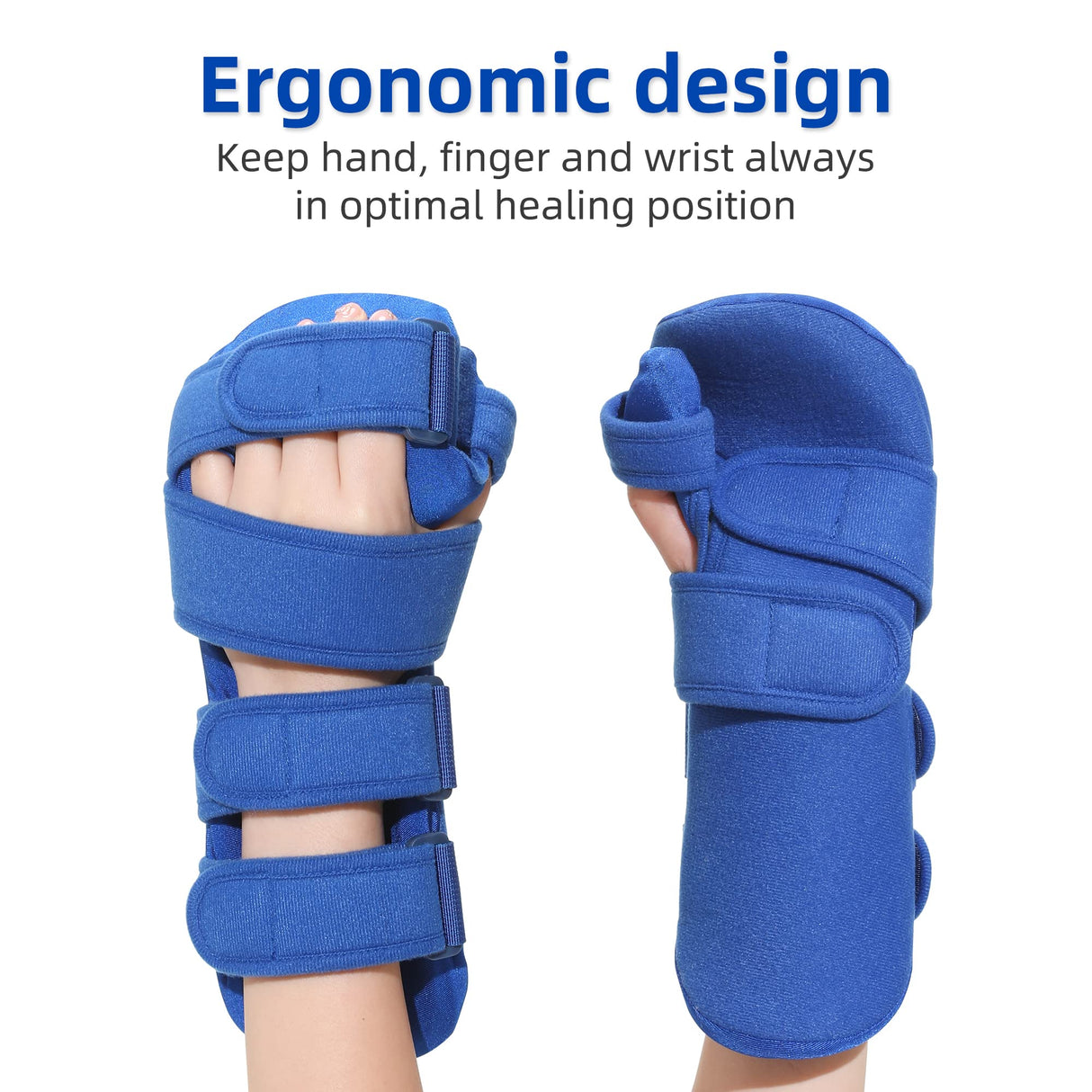 Resting Hand Splint, Stroke Hand Therapy Equipment, Hand Brace with Finger Support for Stroke Recovery Patients, Carpal Tunnel Syndrome, Arthritis, Tendinitis, Metacarpal Breaks (Large Left)