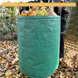 RISETEX Leaf Collector 3-Pack | 106Gal Eco-Friendly Reusable Leaf Bags | Heavy-Duty Self-Standing Yard Waste Container w/4 Handles for Lawn Maintenance & Outdoor Recycling