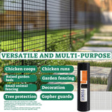 SEBOSS Black Hardware Cloth 1/4 inch 48 x 100 Ft 23-Gauge, Vinyl Coating Chicken Wire Fencing, Chicken Wire Mesh Roll, Garden Fencing and Durable Outdoor Wire Cloth Applications
