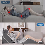 Negwoo 5PCS Orthopedic Bed Wedge Pillow Set for Sleeping, Post Surgery Foam Support Pillow for Back, Neck, Leg Pain Relief and Acid Reflux, Comfortable Adjustable Pillow with 2PCS Axilla Pillow Grey
