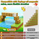 100PCS Magnetic Blocks - Build Mine Magnet World Forest Dinosaur Edition, Sensory STEM Construction Building Toys Kids Games for Toddler Christmas Birthday Gifts for 3 4 5 6 7 8 Years Old Girls & Boys