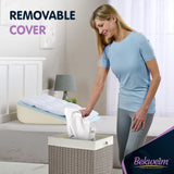 Bed Wedge Pillow for Sleeping with Memory Foam and Ultra Comfortable Topper - Wedge Pillow for Sleep Apnea, Acid Reflux Relief, Gerd, After Surgery and Back Pain Relief (White)