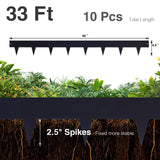 Pmango 10-Pack Galvanized Steel Landscape Lawn Edging 4.5 inch Height Black