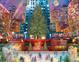 White Mountain Rockefeller New York Christmas Puzzles 1000 Pieces Jigsaw Puzzle for Adults and Family