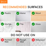 GLUIT Adhesive Wall Hooks for Hanging Heavy Duty 22 lbs Hooks for Walls No Drill, Towel Sticky Clear Hook, Waterproof, Home, Bathroom, Kitchen, Office, and Outdoor 12 Pack