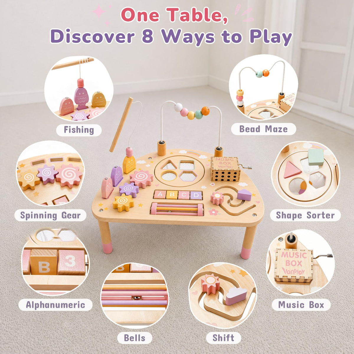 Vanplay Montessori Toys for 1 2 Year Old Girl Gift - 1st Christmas Birthday