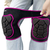 Men/Women Knee Pads, Garden Knee Cushion for Cleaning Floor, Waterproof Soft Knee Protector for Kneeling Crawling Work, Adjustable Flexible Foam Pad for Yard Tile Concrete for Worker, Rose Red L. (1 Pair)