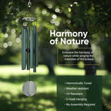 Nature’s Melody Aureole Tunes Wind Chimes – Outdoor Windchime with 6 Tubes Tuned to B Pentatonic Scale, 100% Rustproof Aluminum, Powder Finish & S Hook Hanger for Sympathy, Memorial Gift or Zen Garden