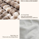 Serenhom 50"x60" Ultra-Soft Fuzzy Faux Fur Throw Blanket, Brown Tie Dye