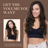 GOO GOO Clip in Hair Extensions Real Human Hair, Remy Human Hair Extensions Clip ins for Women, Natural Human Hair, 18inch 120g 7Pcs, 2A Light Brown