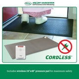 Smart Caregiver Cordless Monitor with Cordless 24in x 48in Gray Floor Mat - Get to Them so They Don't Walk Alone!